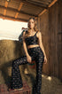 Top Cropped Estampa Tsuru Noir Bee Gracie moda fitness feminina