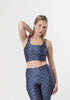 Top Cropped Estampa Blue Lotus Bee Gracie moda fitness feminina