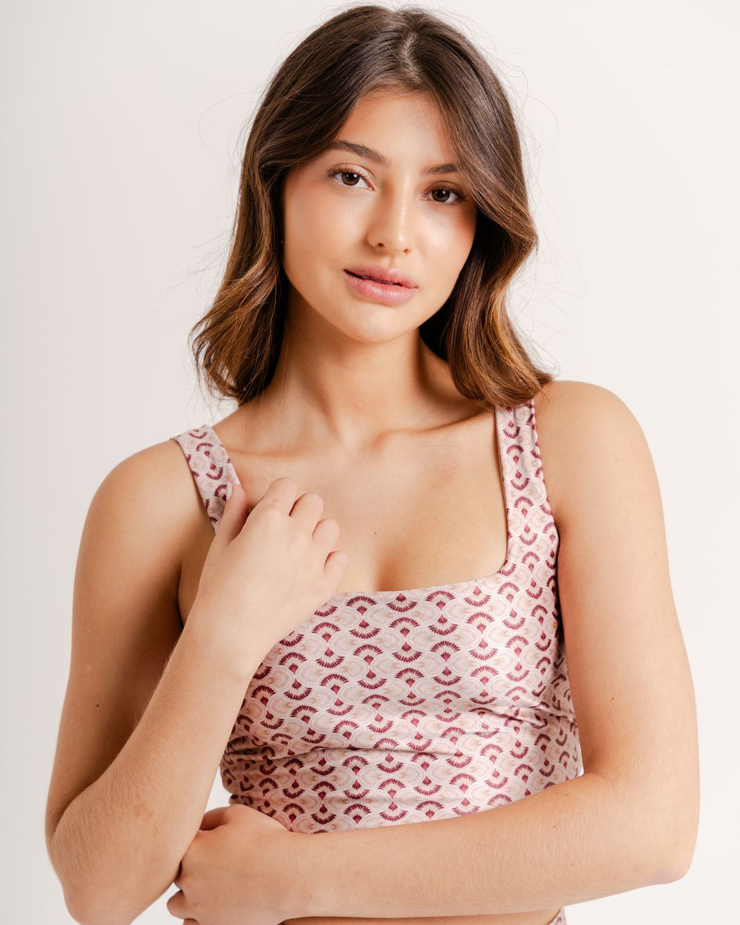 Top Cropped Estampa Blush by BEE GRACIE - TOPS Bee Gracie moda fitness feminina