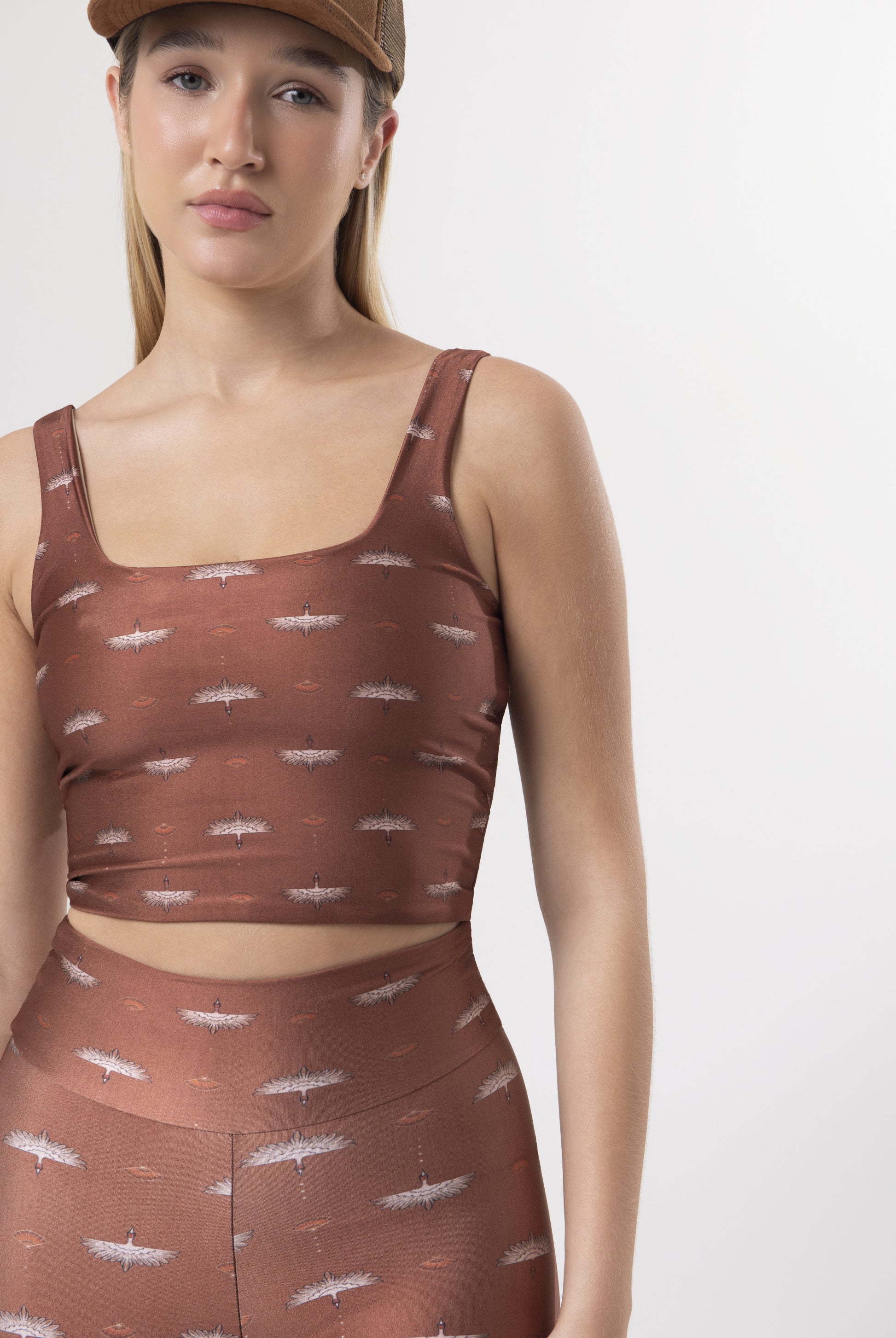 Top Cropped Estampa Tsuru