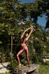 Legging Estampa Flor de Lis modelo Skin Bee Gracie moda fitness feminina