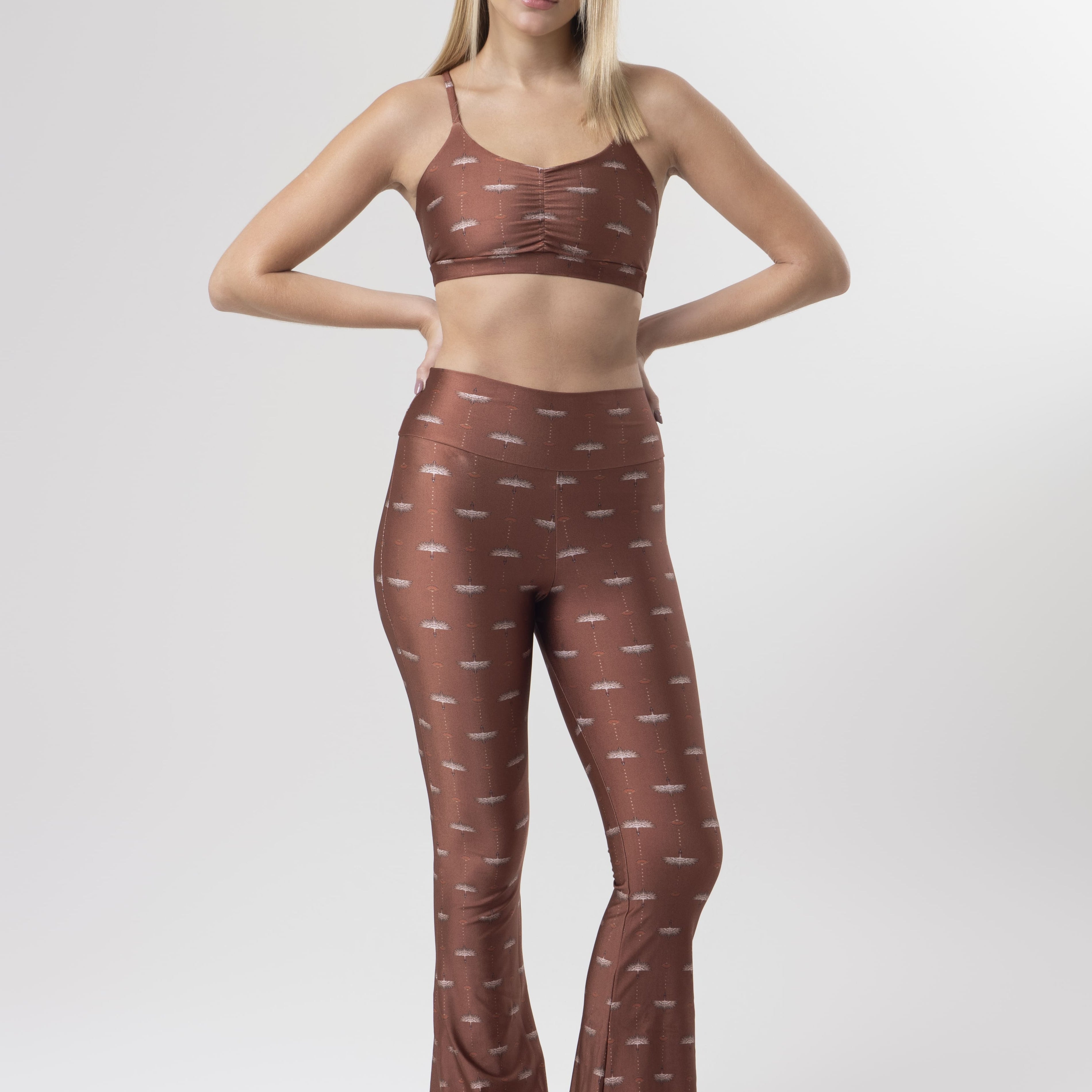 Flare Estampa Tsuru Bee Gracie moda fitness feminina