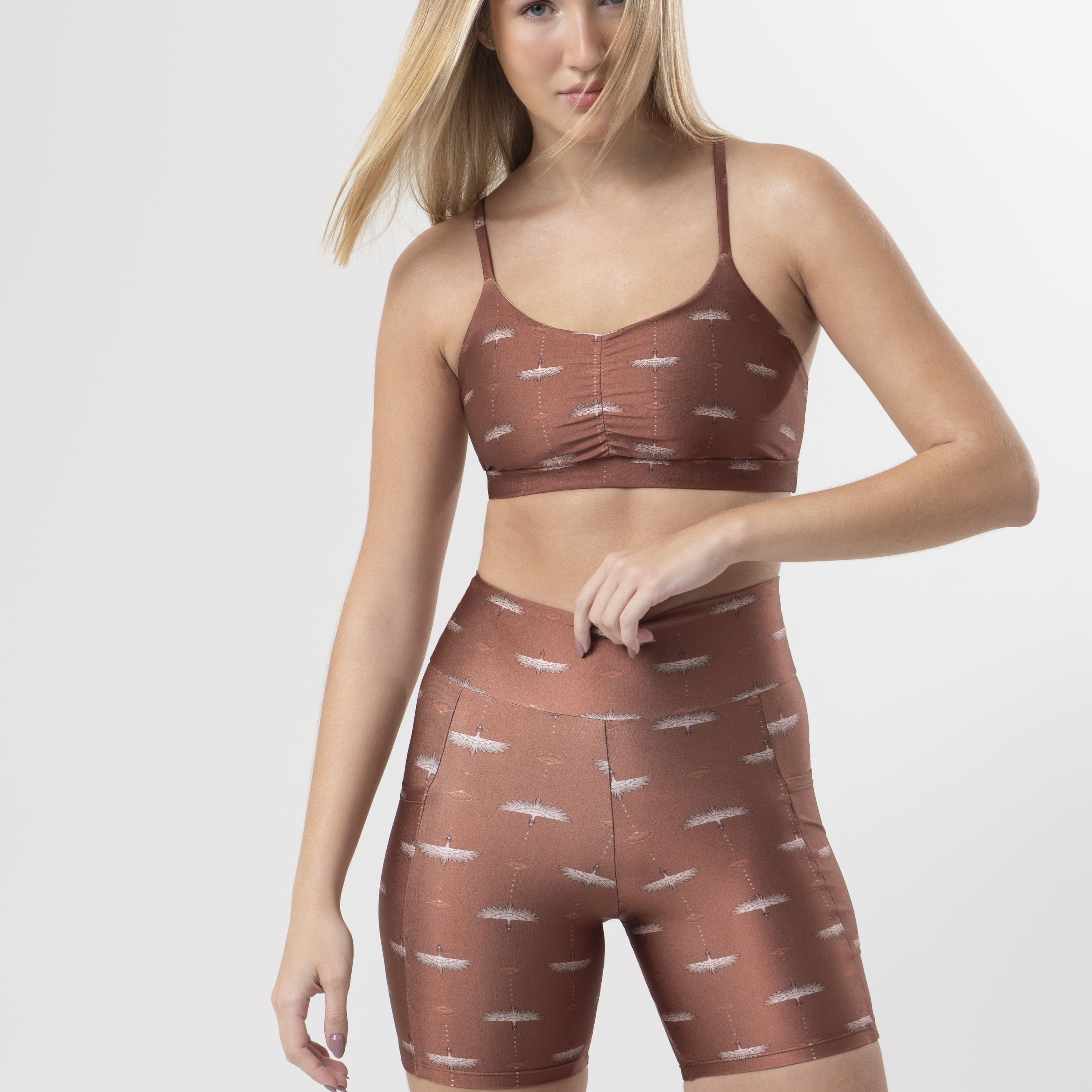 Top Flow Estampa Tsuru Bee Gracie moda fitness feminina