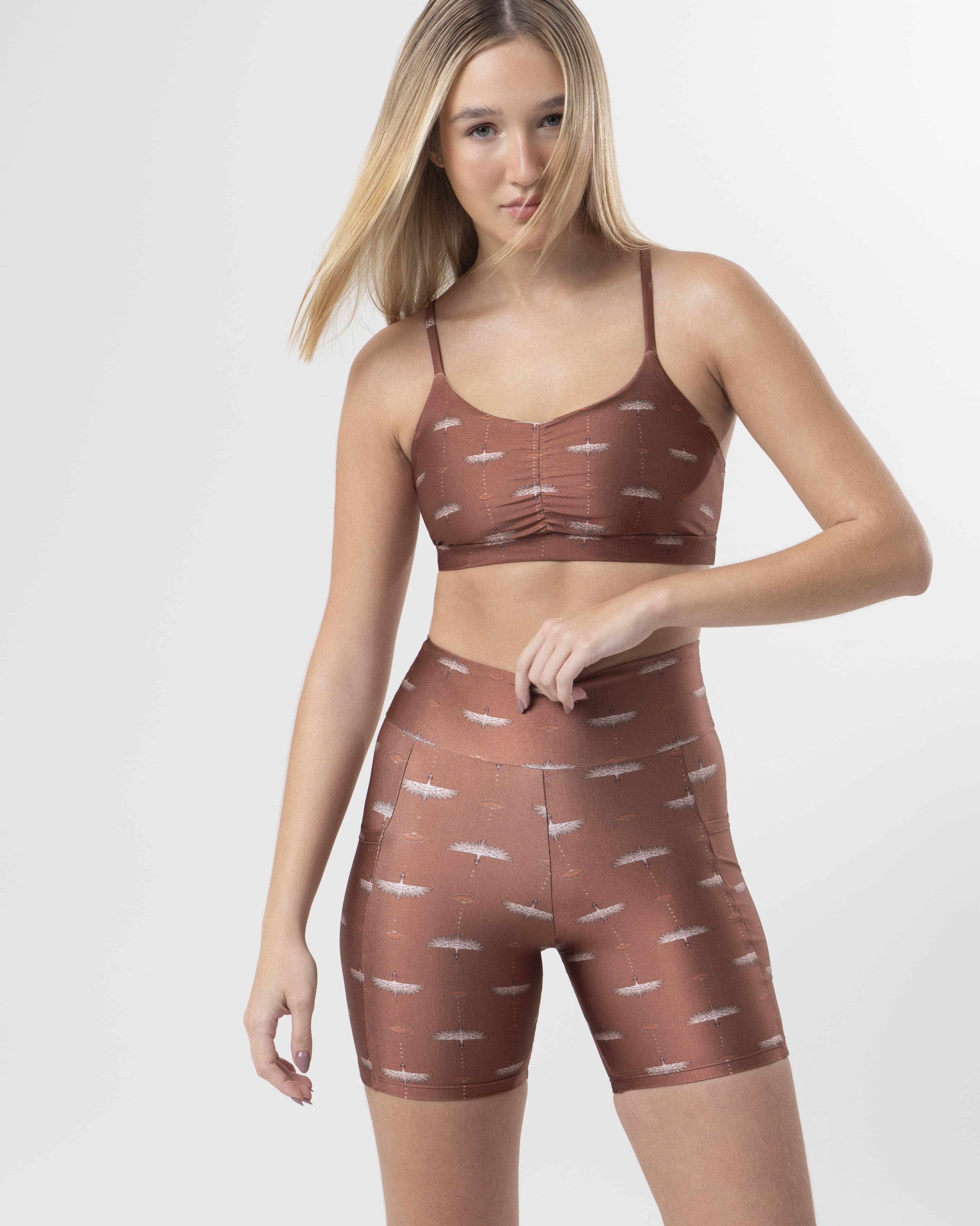 Top Flow Estampa Tsuru Bee Gracie moda fitness feminina