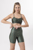 Short Estampa Green Lotus Bee Gracie moda fitness feminina