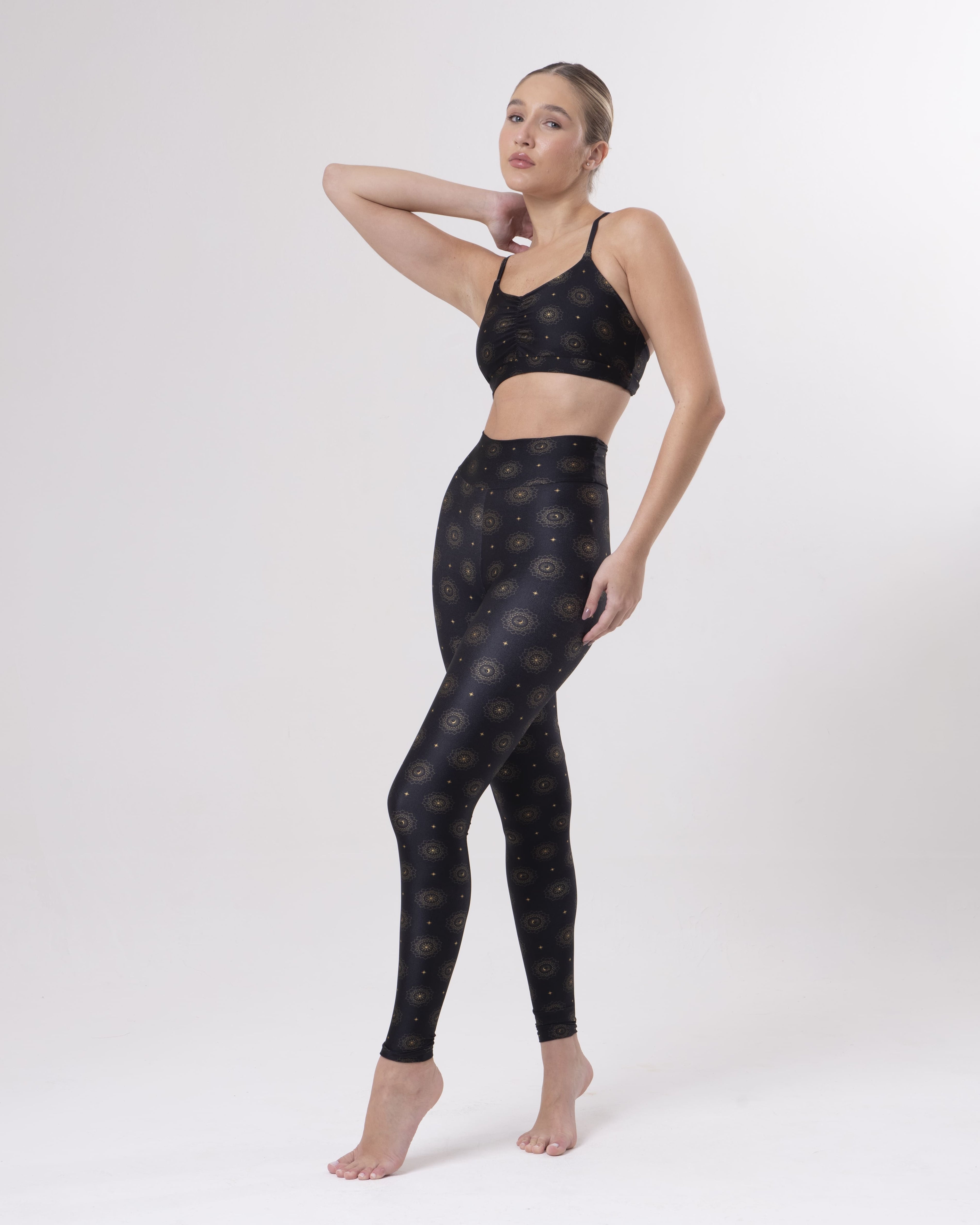 Legging Estampa Rising Sun  modelo High Waist Bee Gracie moda fitness feminina