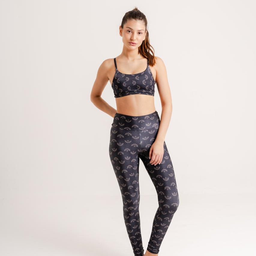 Legging Estampa Dahlia modelo High Waist by BEE GRACIE - CALÇAS Bee Gracie moda fitness feminina
