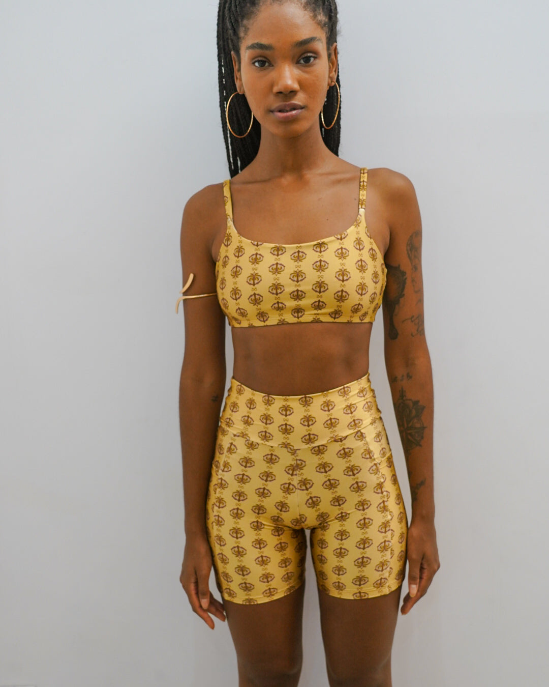 Short Estampa Golden Breeze Bee Gracie moda fitness feminina