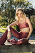 Top Comfort Estampa Flor de Lis Bee Gracie moda fitness feminina