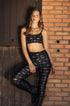 Legging Estampa Tsuru Noir  modelo High Waist Bee Gracie moda fitness feminina
