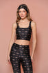 Top Cropped Estampa Tsuru Noir Bee Gracie moda fitness feminina