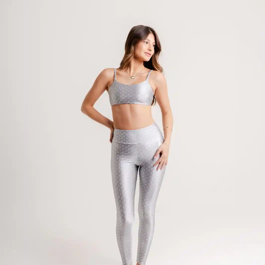 Legging Estampa Azure modelo Skin by BEE GRACIE - CALÇAS Bee Gracie moda fitness feminina