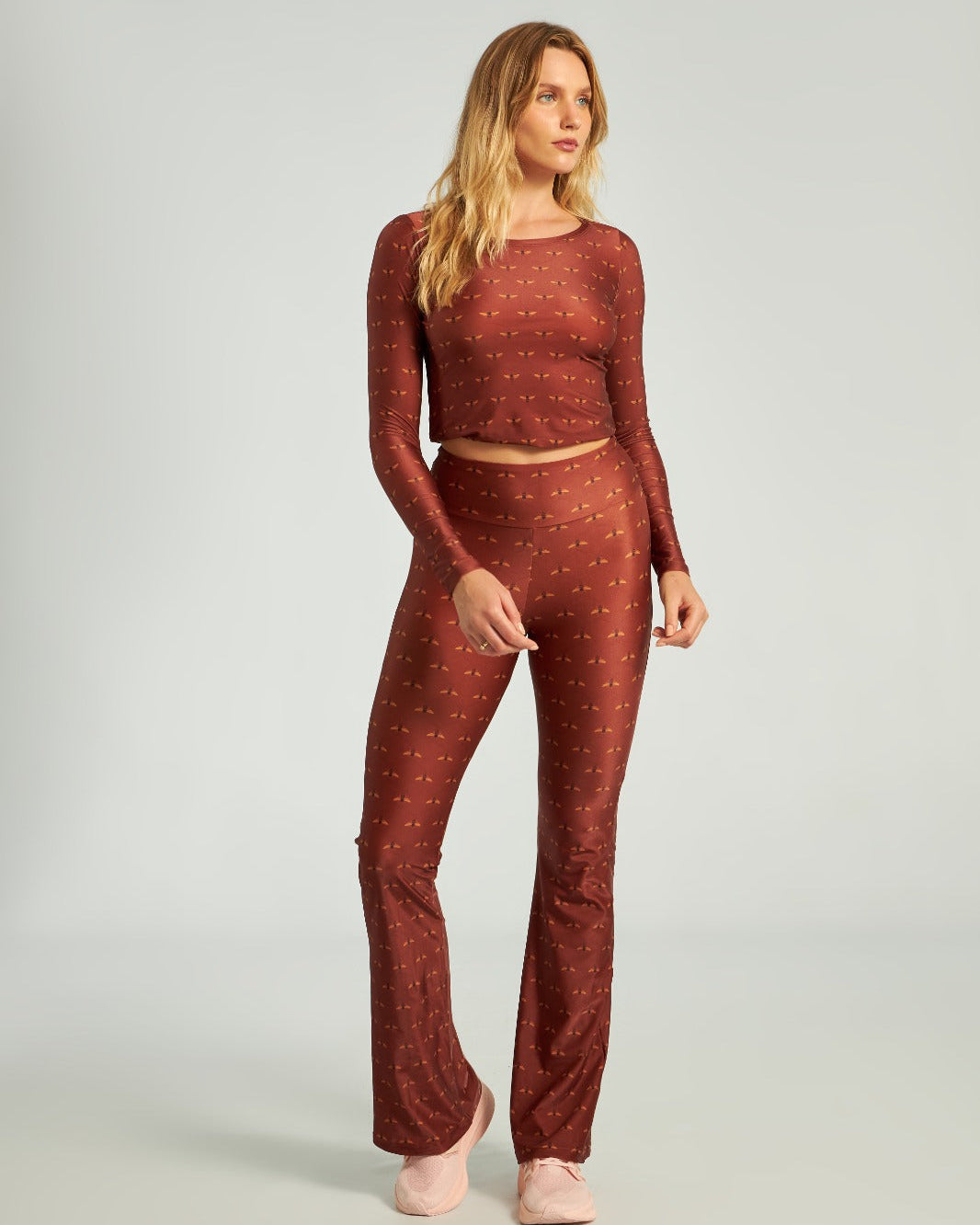 Flare Honeycomb Bee Gracie moda fitness feminina