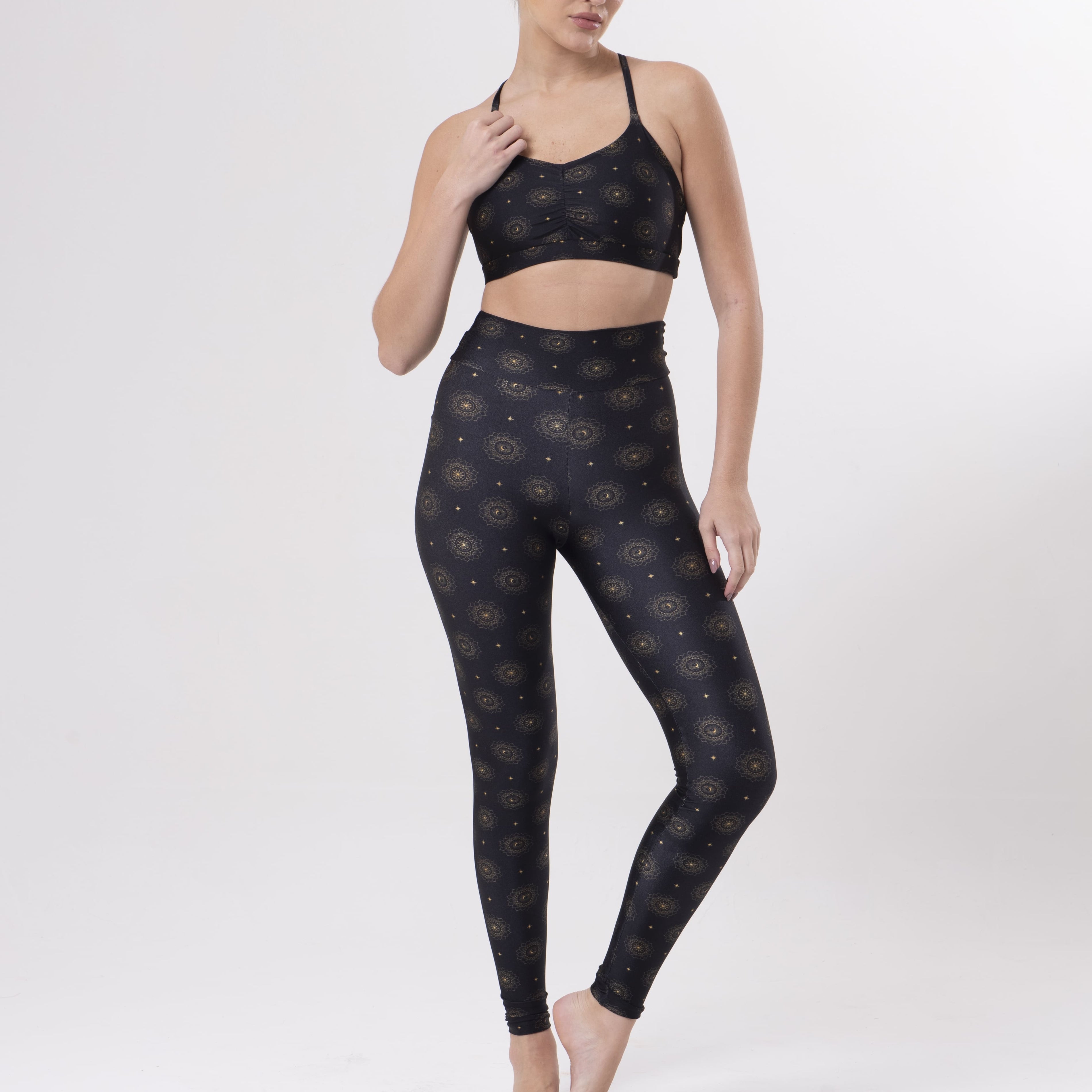 Legging Estampa Rising Sun  modelo High Waist Bee Gracie moda fitness feminina