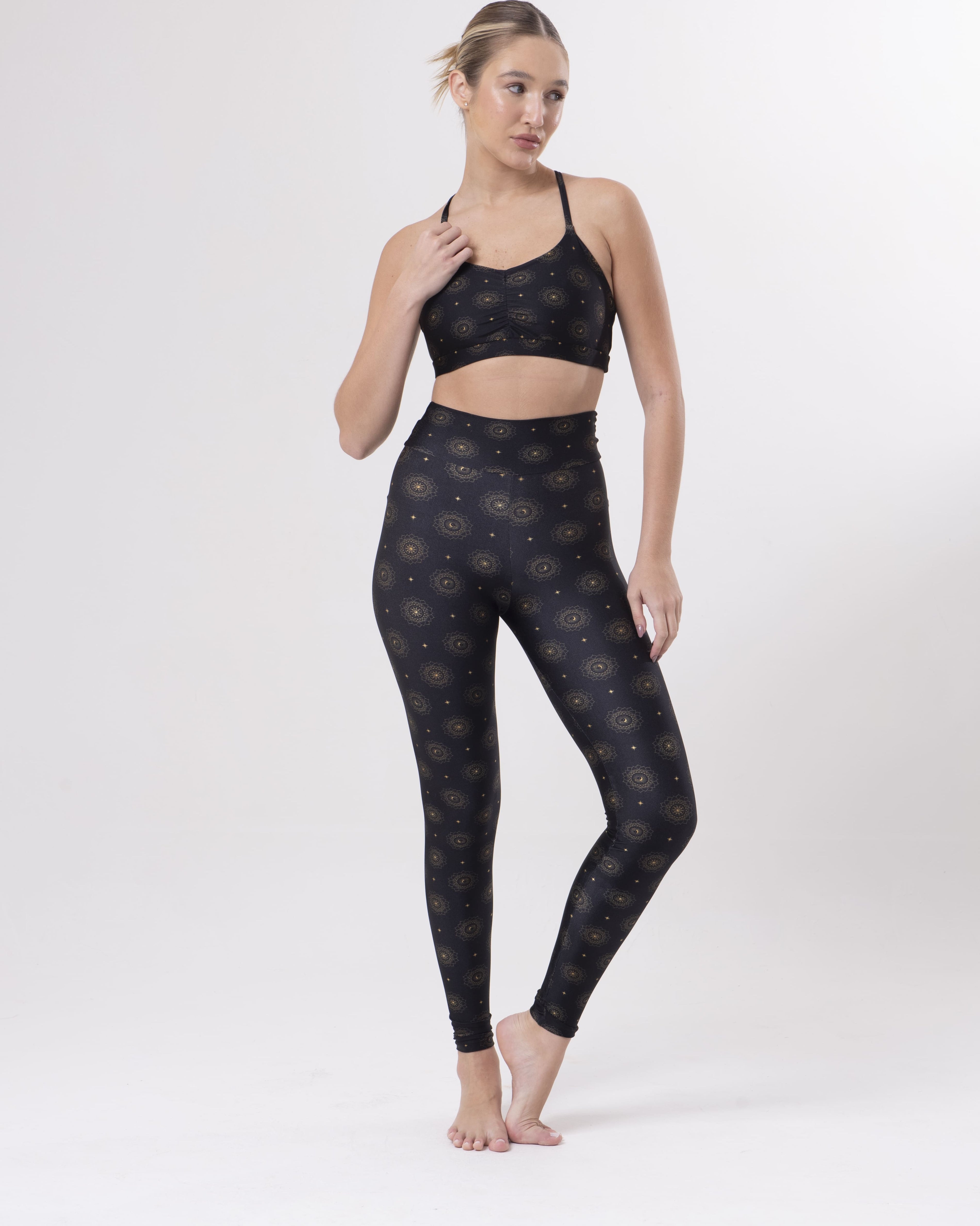 Legging Estampa Rising Sun  modelo High Waist Bee Gracie moda fitness feminina