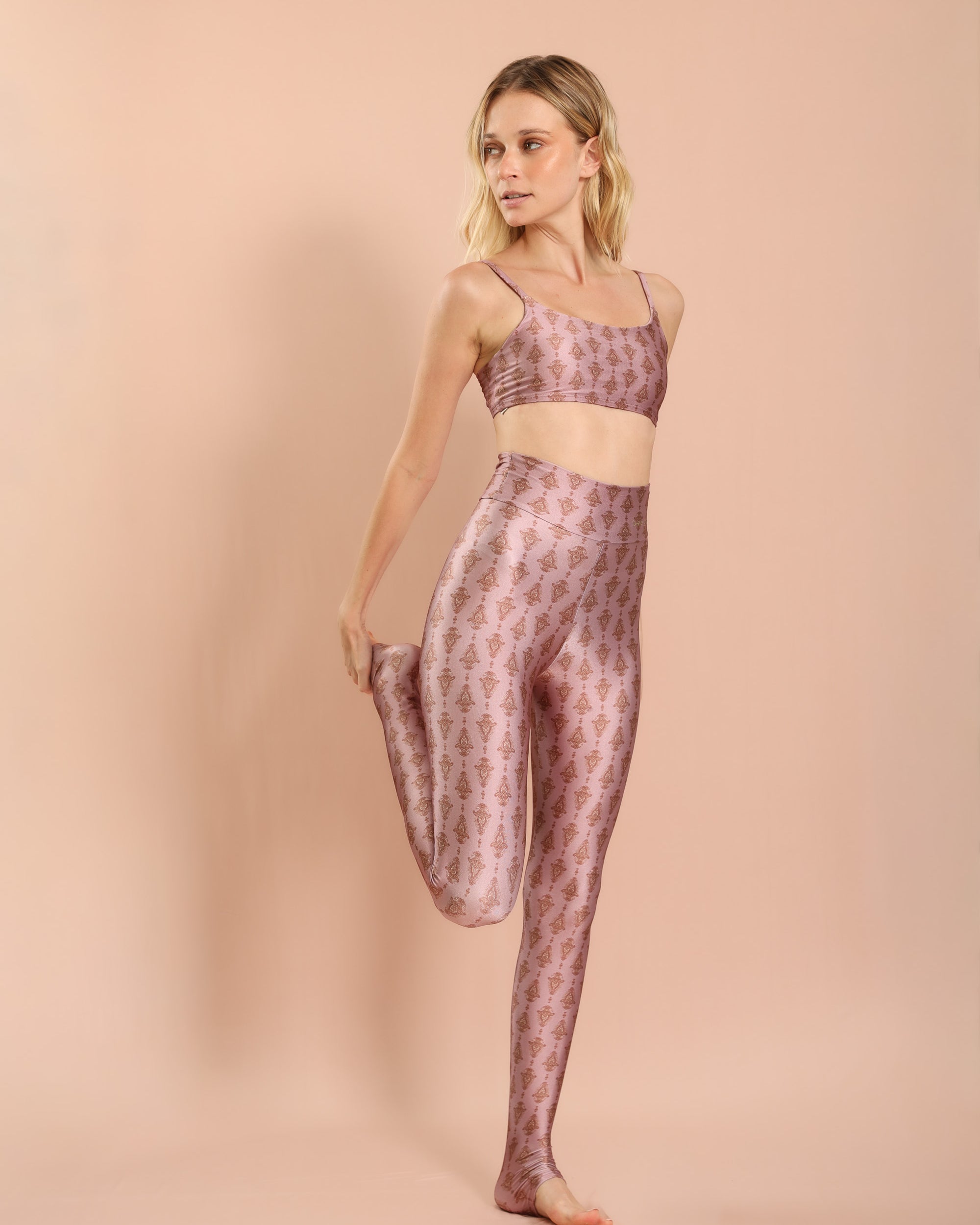 Legging Estampa Boteh  modelo High Waist Bee Gracie moda fitness feminina