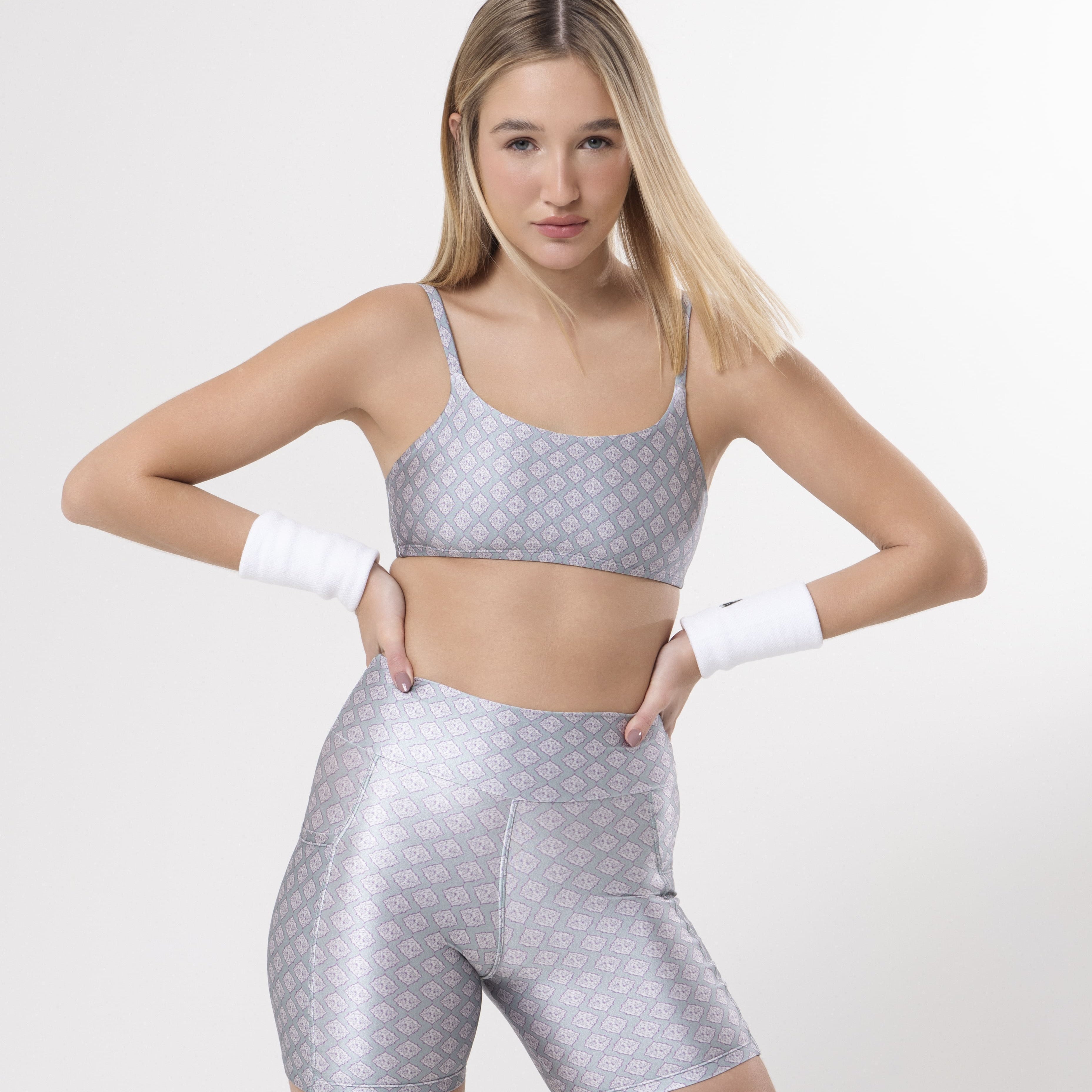 Short Estampa Azure Bee Gracie moda fitness feminina