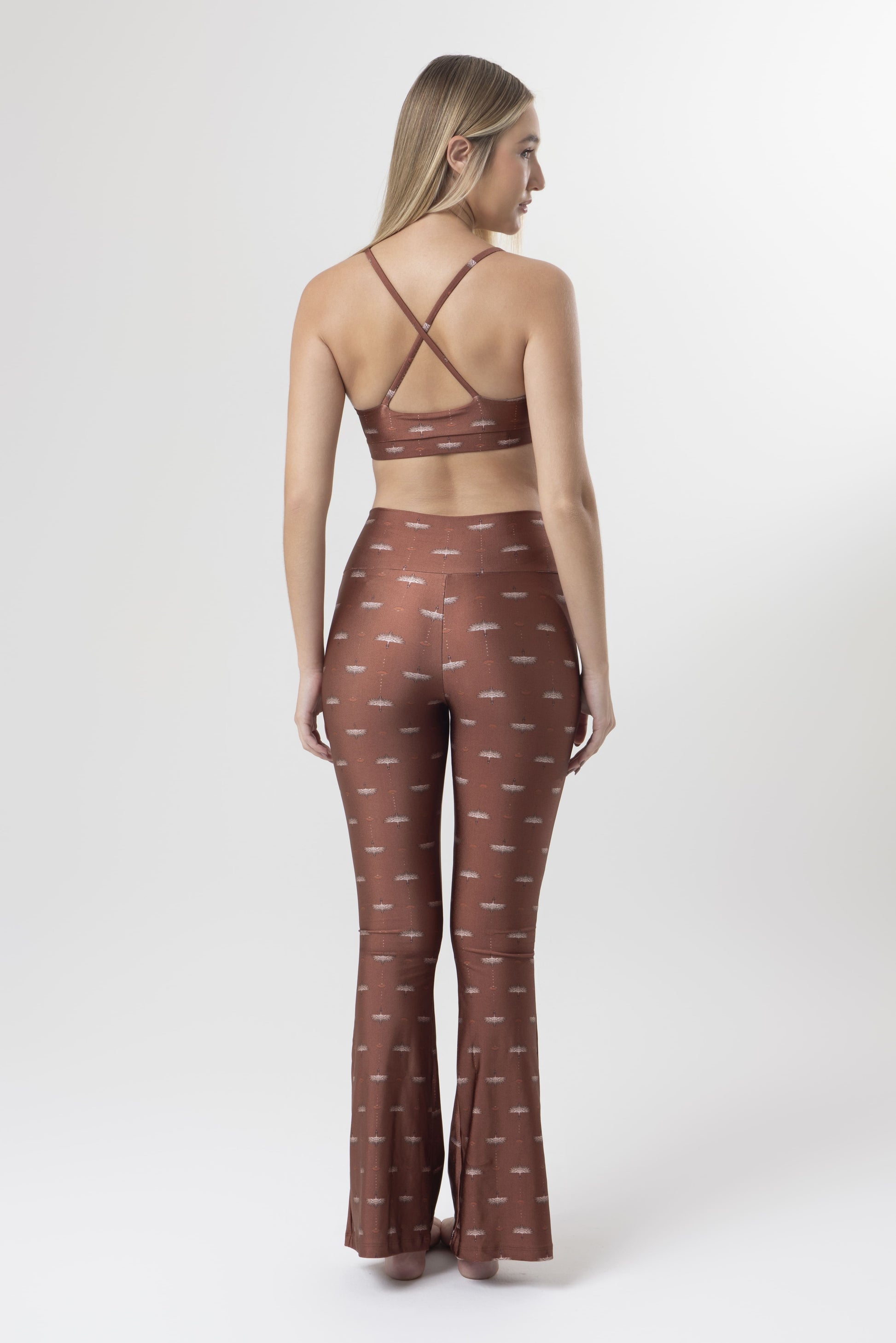 Calça Flare Estampa Tsuru