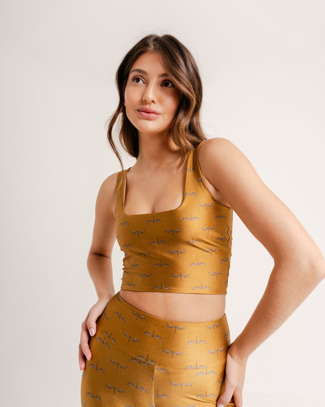 Top Cropped Estampa Dragonfly by BEE GRACIE - TOPS Bee Gracie moda fitness feminina