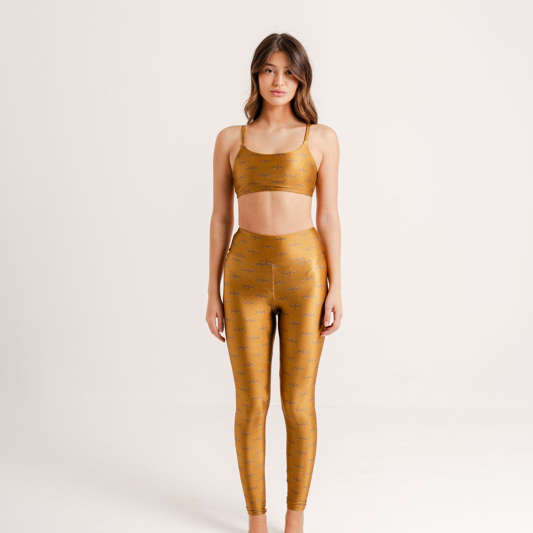 Legging Estampa Dragonfly modelo Skin by BEE GRACIE - CALÇAS Bee Gracie moda fitness feminina