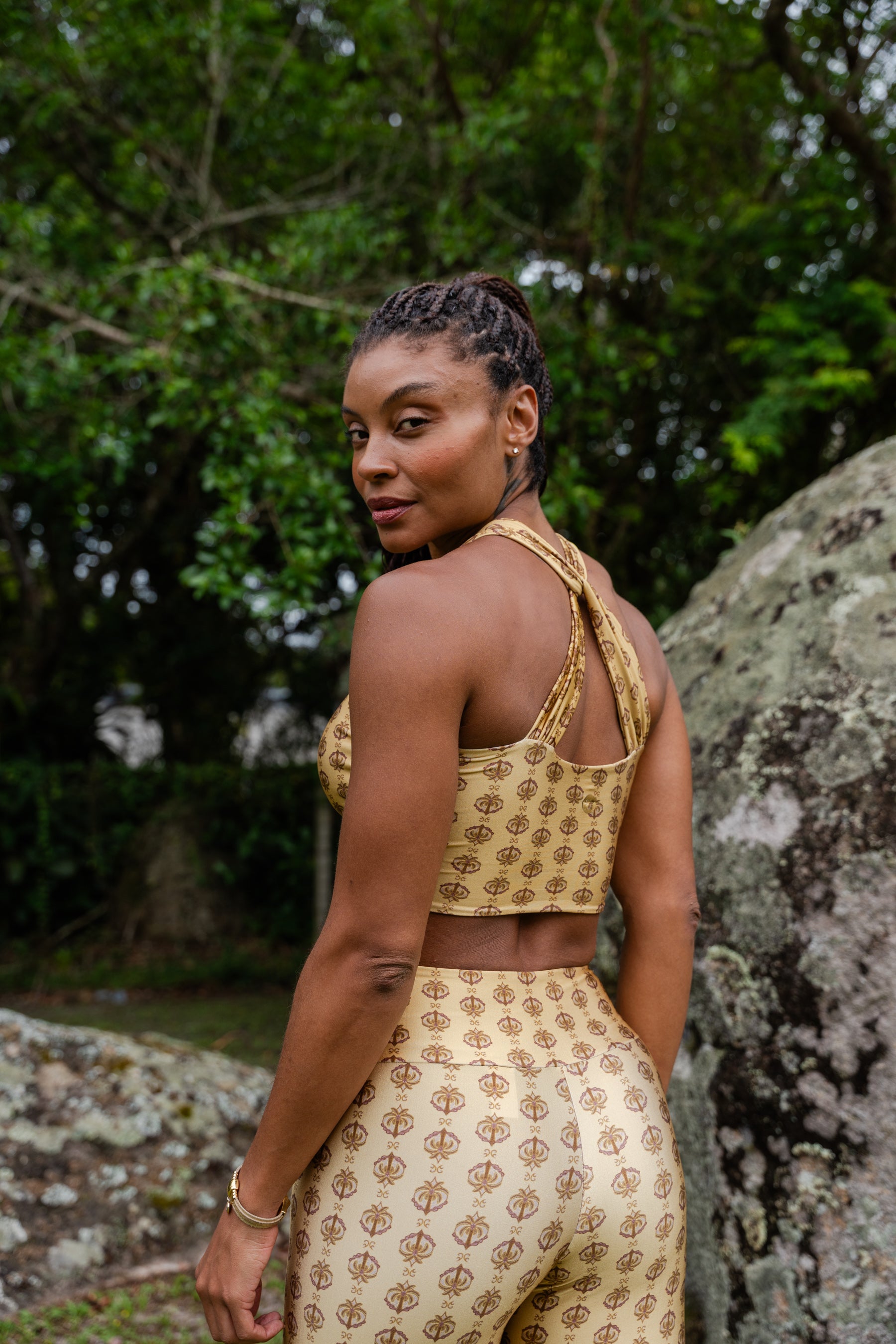 Legging Estampa Golden Breeze  modelo High Waist