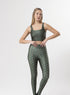 Legging Estampa Green Lotus modelo High Waist Bee Gracie moda fitness feminina