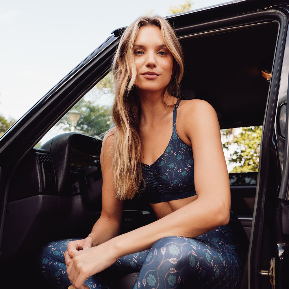 Top Flow Estampa Blue Lotus Bee Gracie moda fitness feminina