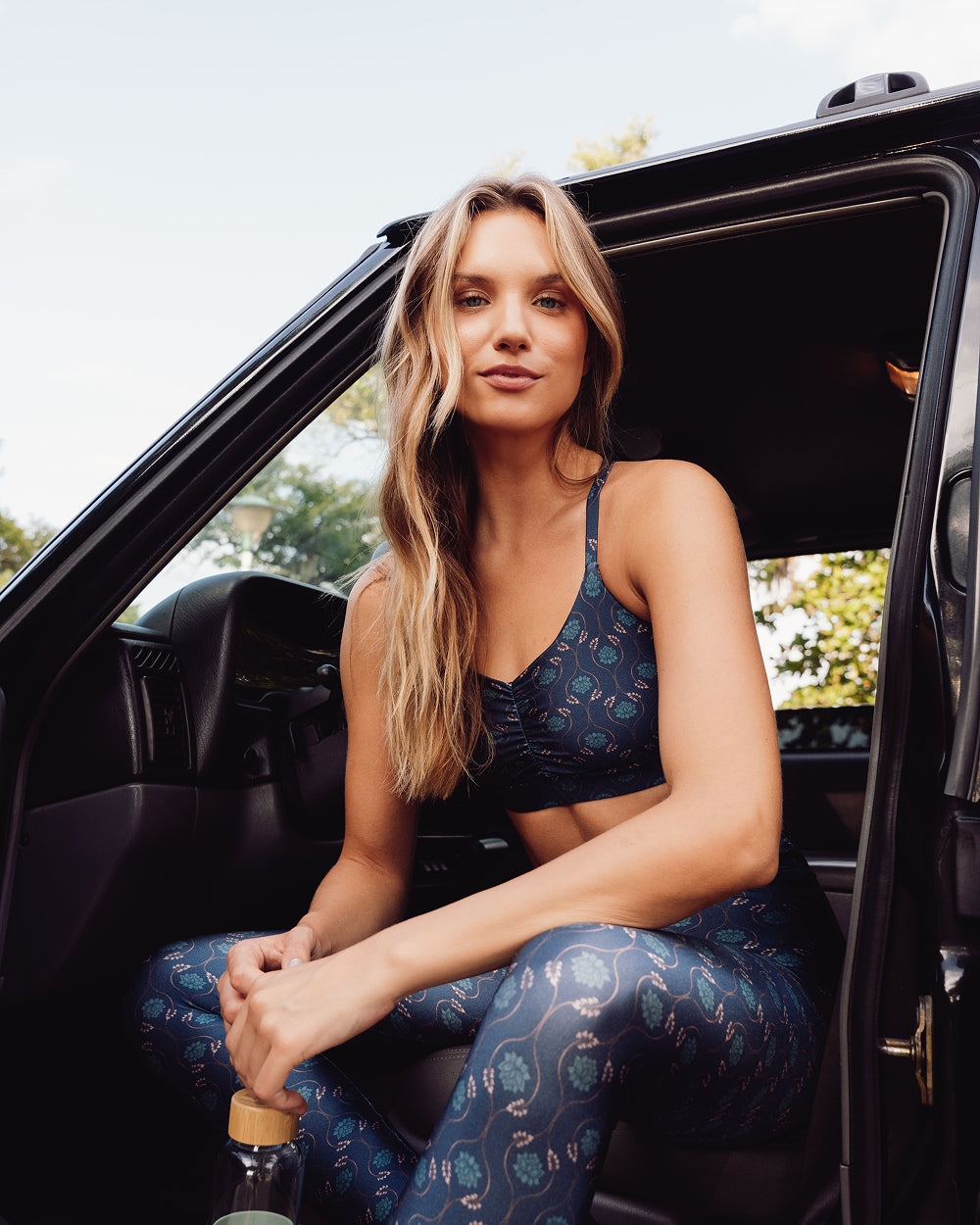 Top Flow Estampa Blue Lotus Bee Gracie moda fitness feminina