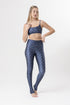 Legging Estampa Blue Lotus modelo Skin Bee Gracie moda fitness feminina
