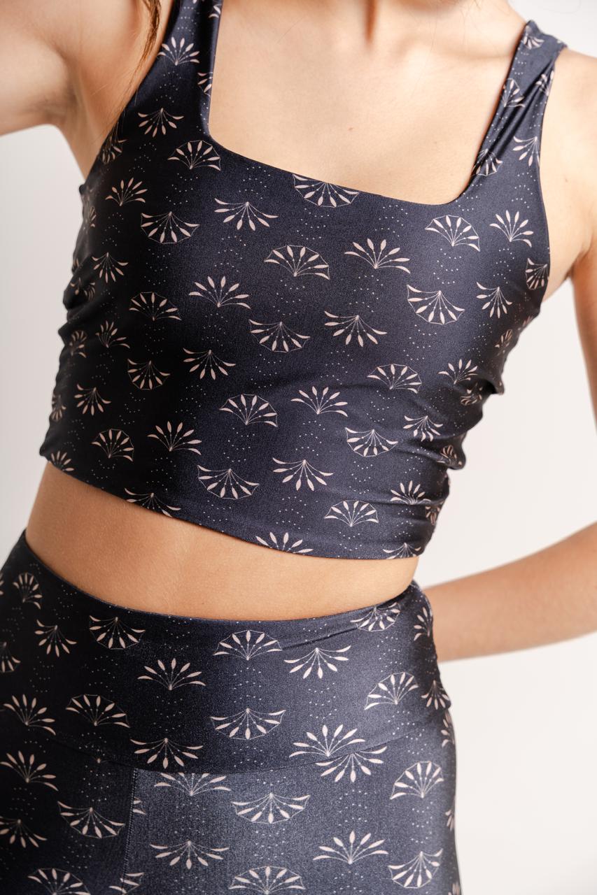 Top Cropped Estampa Dahlia