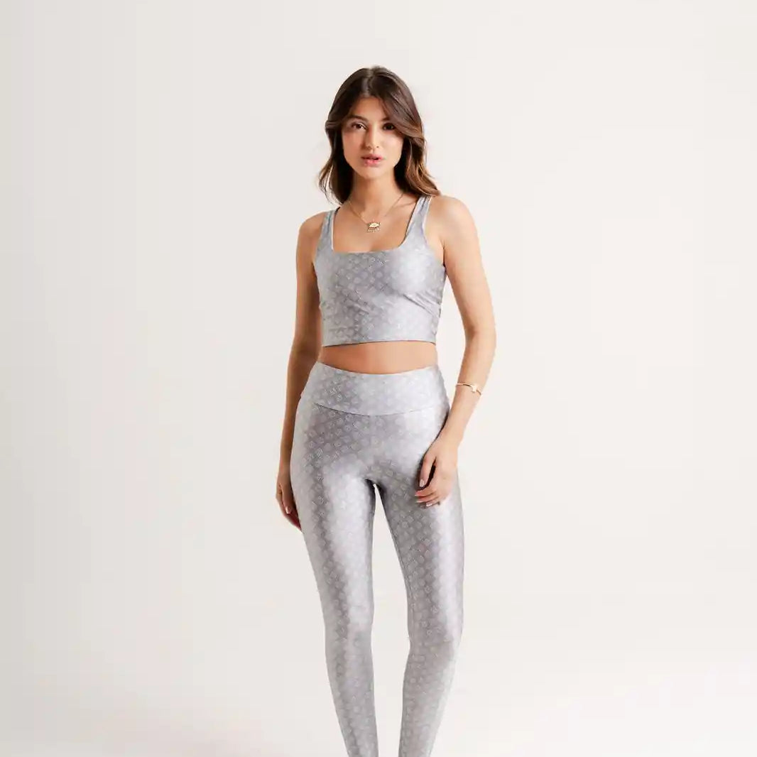 Legging Estampa Azure modelo High Waist by BEE GRACIE - CALÇAS Bee Gracie moda fitness feminina